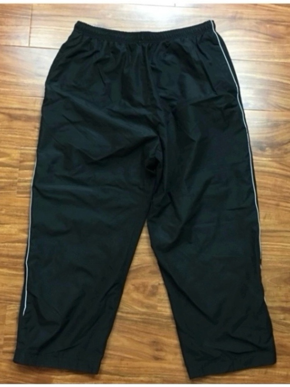 Vintage Cheetah Women Black Side Stripe High Waist Relaxed  Capri Track Pants XL